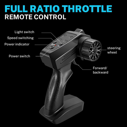 RC Drift Car 1:24 Full Proportional Remote Control Car 20KM/H 4WD High Speed RC Car LED Lights Extra Tires Vehicle Toy Adult Kid